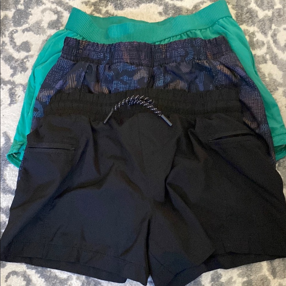 Girls Black and Green Shorts
